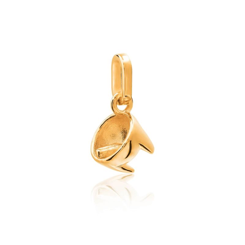 Exquisitely Detailed Molcajete Mortar & Pestle Charm In 18K Gold image