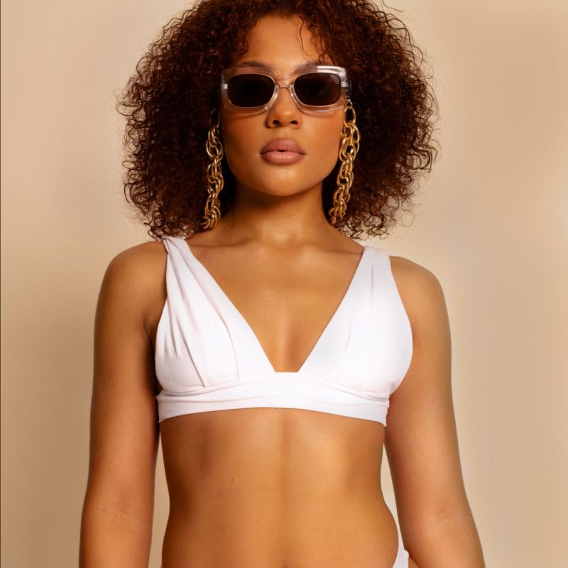 Bay White Two Piece Bikini Set image