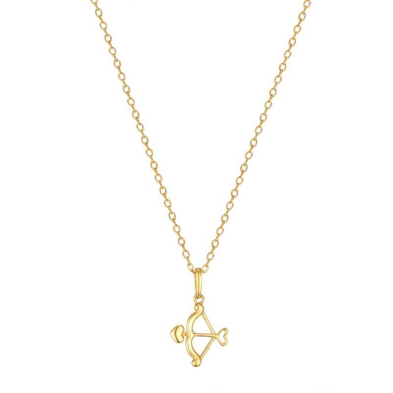 9Ct Gold Cupid Bow Necklace image