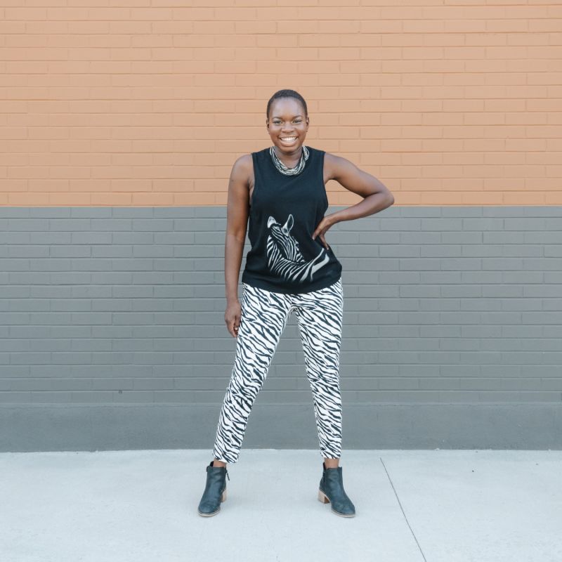 Zebra Animal Print Tank Top image