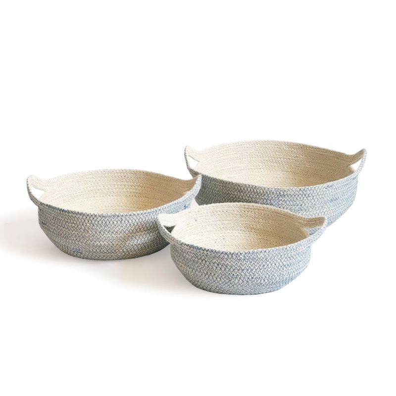 Amari Fruit Bowl In Blue - Set Of 3 image