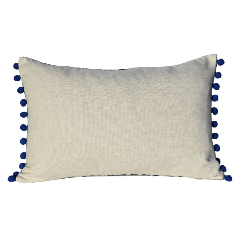 Stunning Blue Velvet Patchwork Cushion image