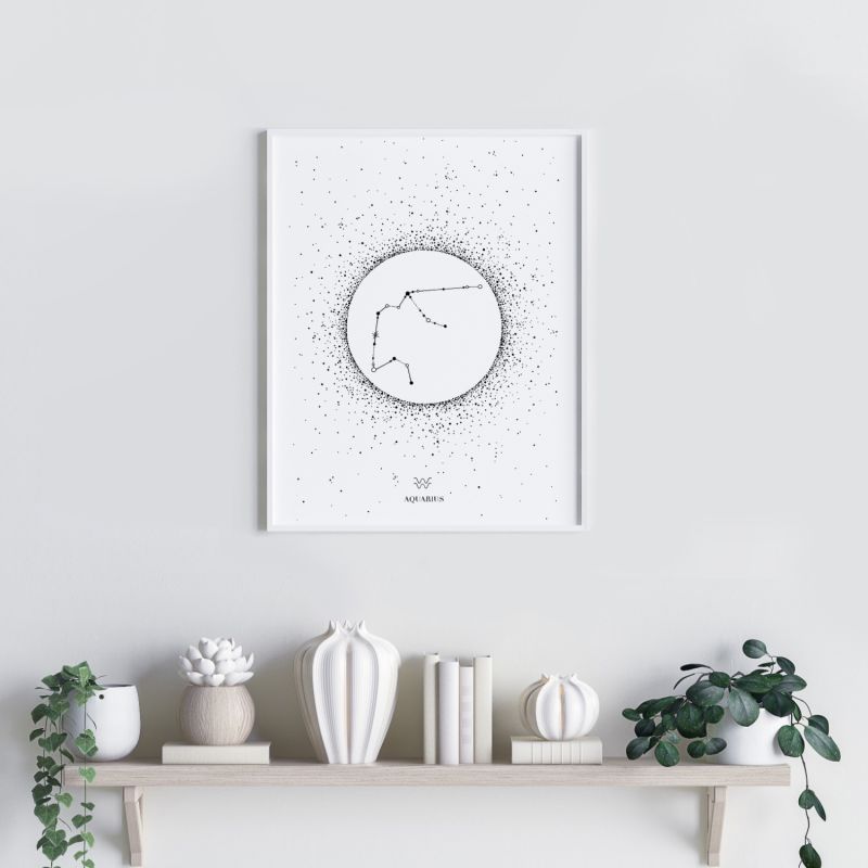 'Aquarius Star Sign' - Fine Art Print A4 image