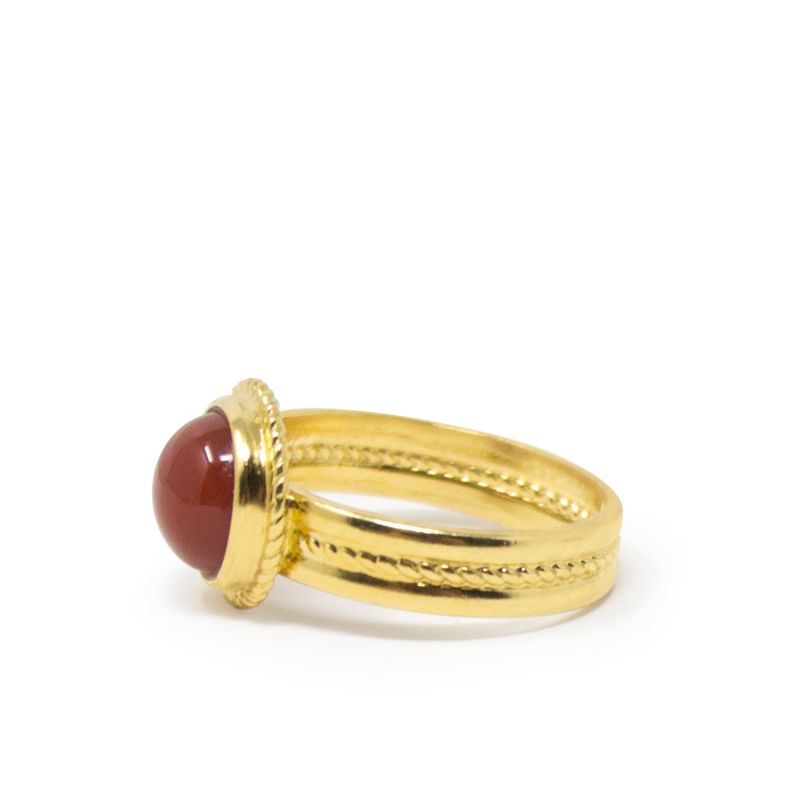 Fascetta Gold-Plated Mini Carnelian Ring image