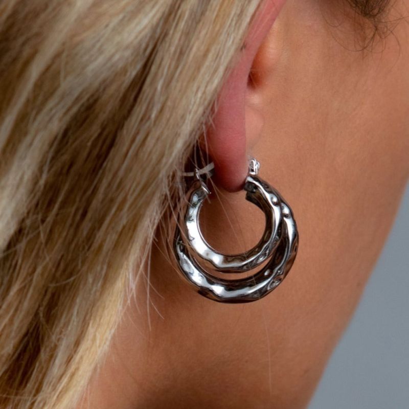 Mini Chateau Hoops- Silver image