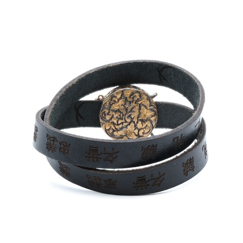 Bushido Leather Wrap Bracelet image