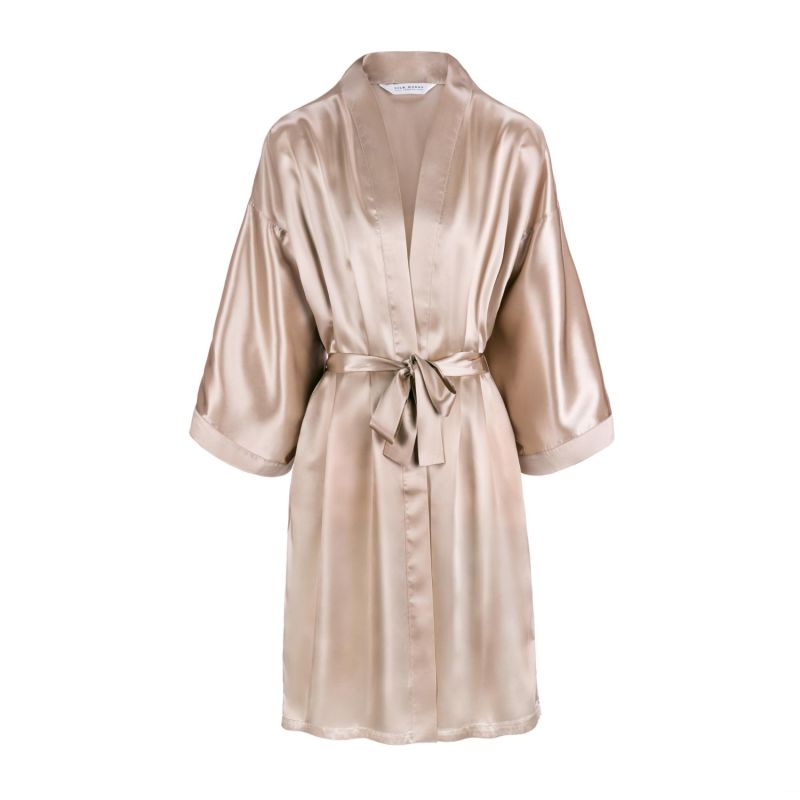 Mulberry Silk Robe - Caramel image