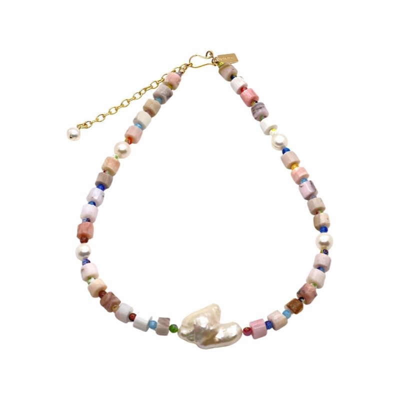 Millefiori Pink Opal & Necklace image