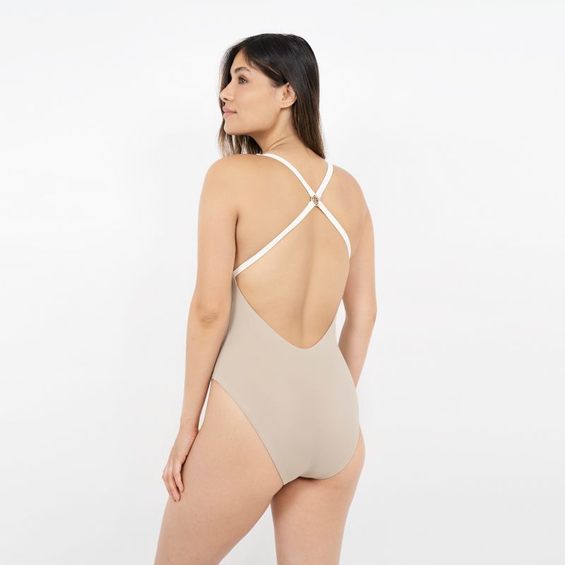 Mykonos Crisscross Swimsuit In Sand image