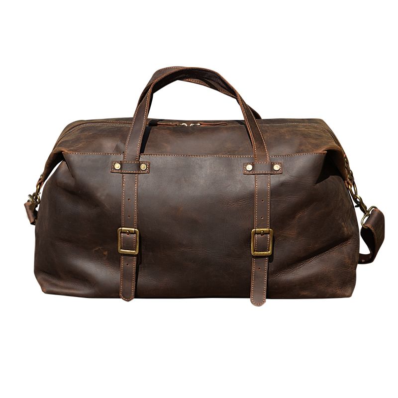 Large Leather Holdall - Vintage Brown image