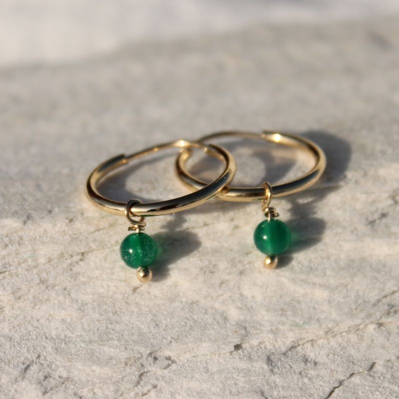 Iconic Green Agate Earrings image