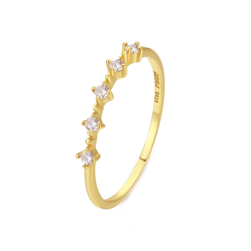 Celestial White Topaz Ring Yellow Gold Vermeil image