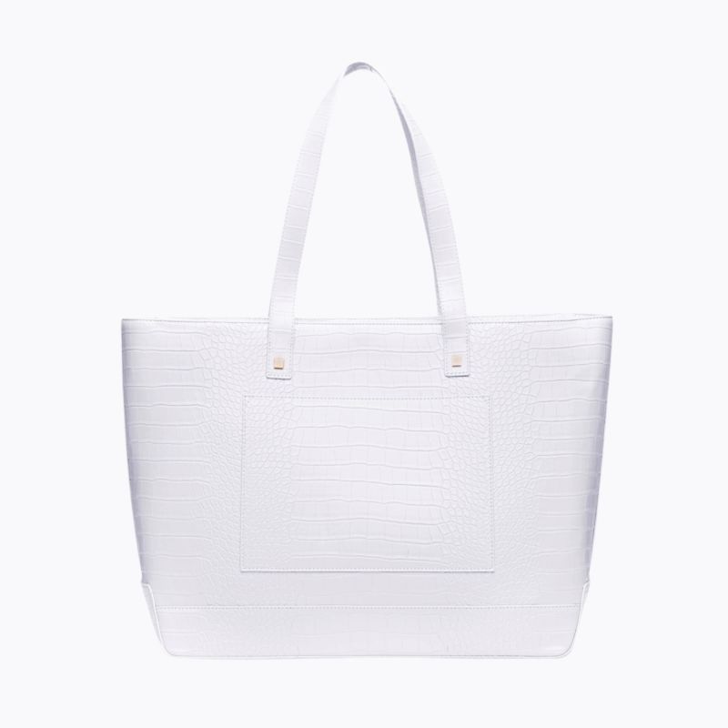 Shop Modern Picnic The Crocodile-Embossed Vegan Leather Tote