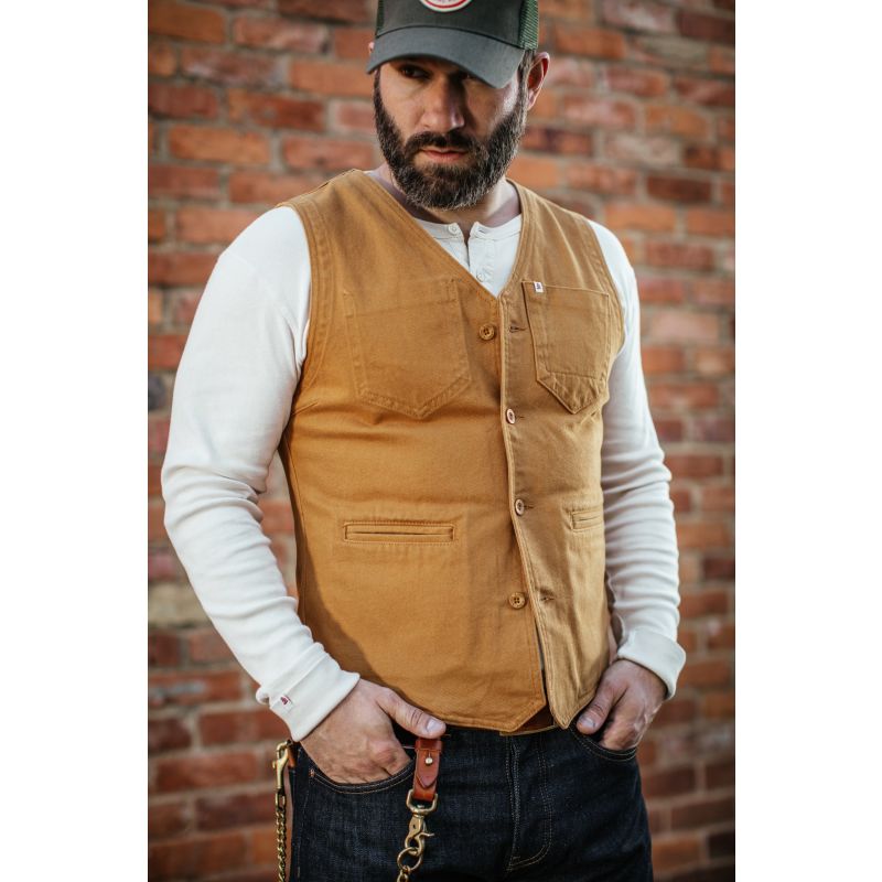 &Sons Lincoln Waistcoat Dark Tan image