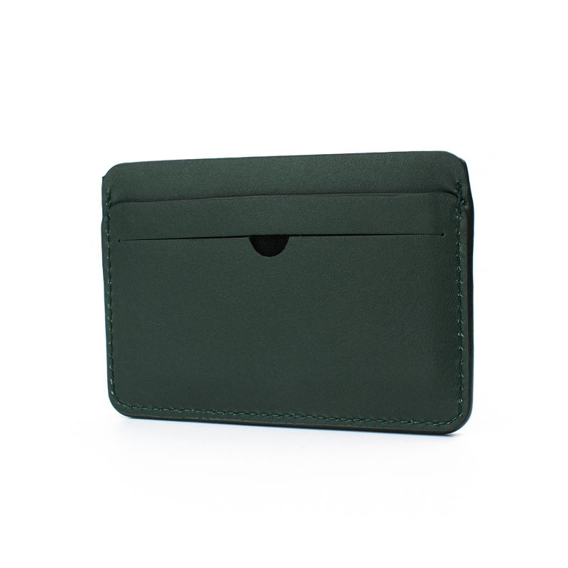 Handmade Leather Cardholder - Forest Green image