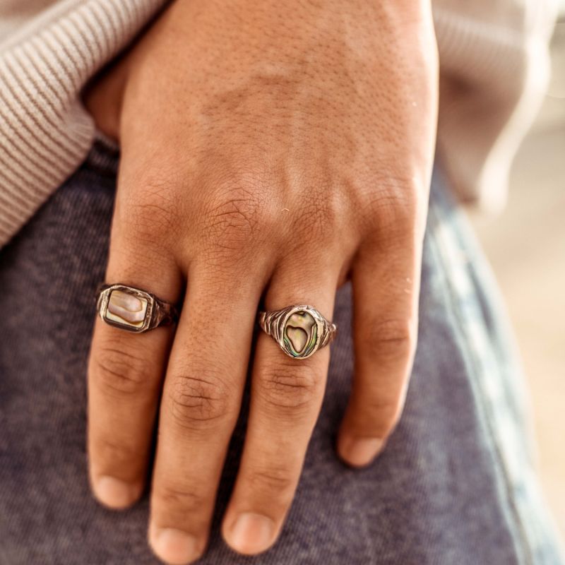 Jack Sparrow - Abalone Shell Signet Ring image