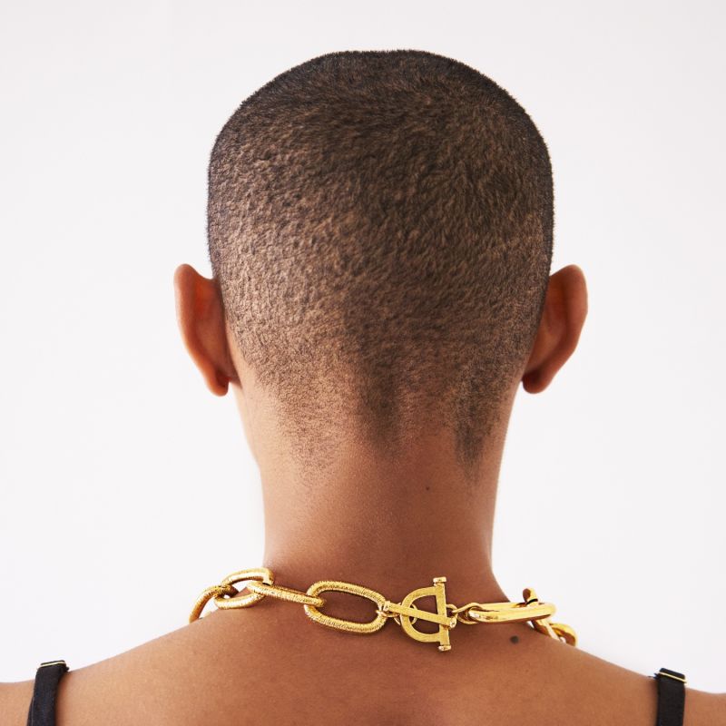 Bicycle Chunky Chain Link Necklace- Gold image