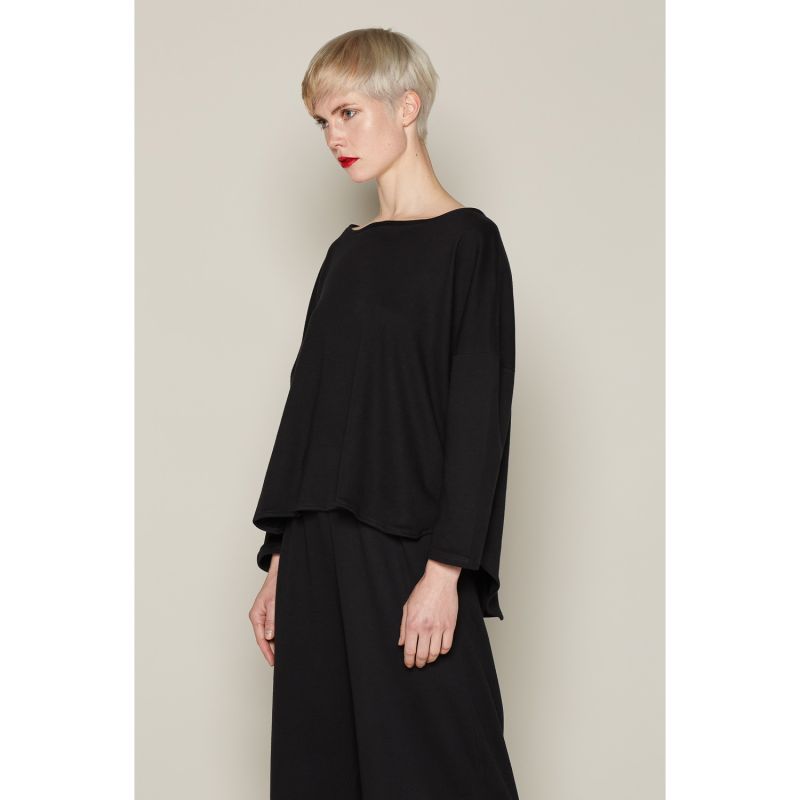 Sally Top Black In Organic Cotton image