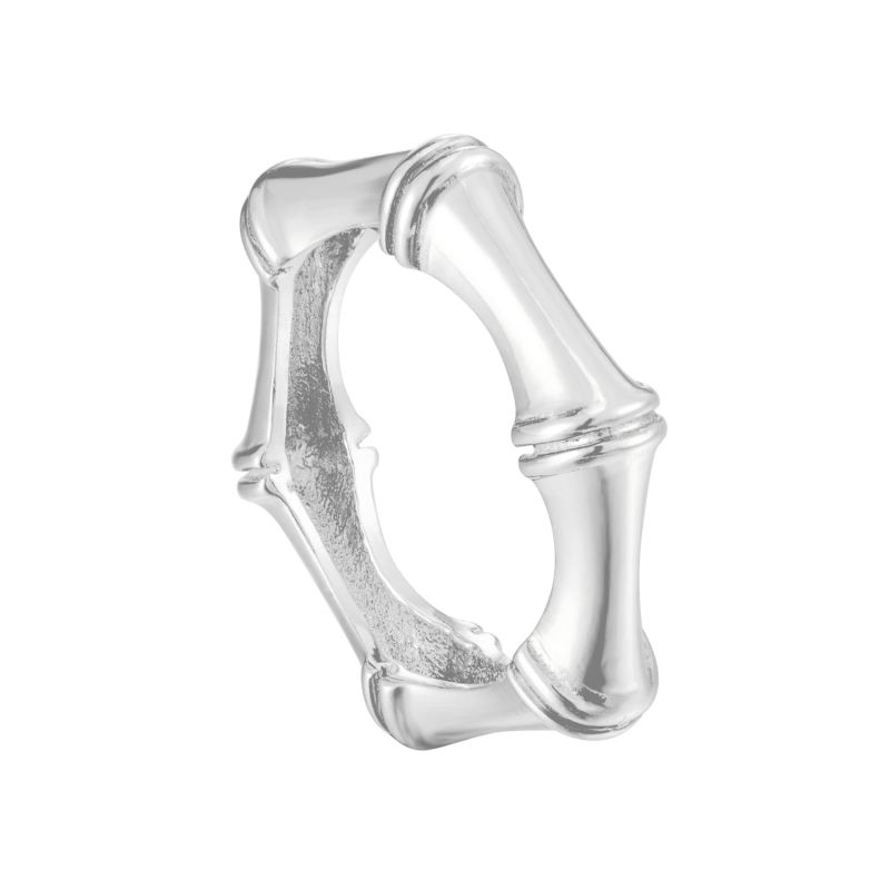 Ecoated Sterling Silver Bamboo Ring SEOL GOLD Wolf Badger