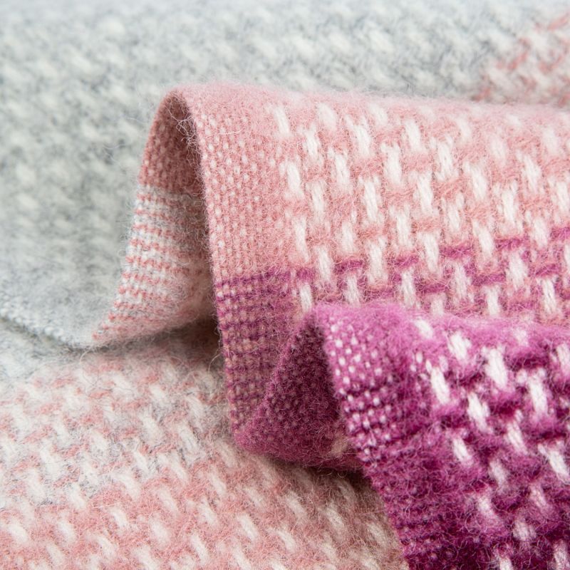 Super Fluffy Pure New Wool Blanket - Pink & Purple image