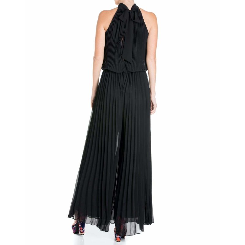 Wild Orchid Pleat Jumpsuit - Black image