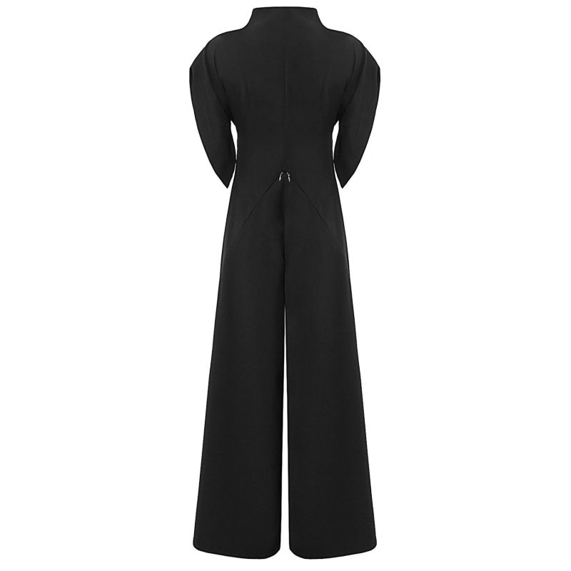 Jumpsuit Viscose Lea With Pants- Skirt - Black image