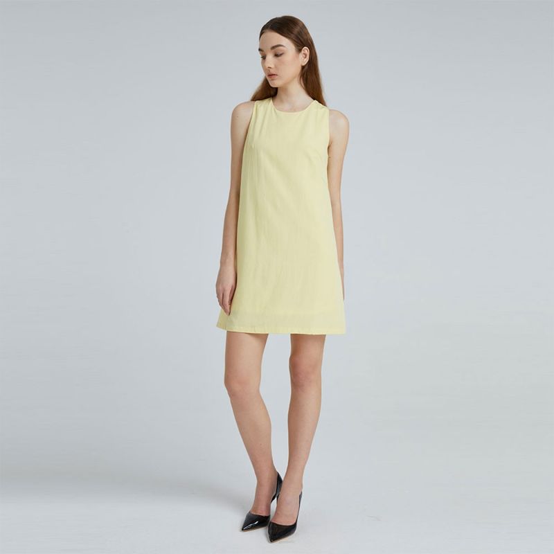 Odette Tencel™ Shift Dress In Lemon image