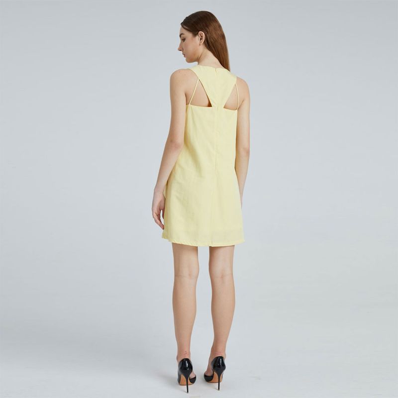 Odette Tencel™ Shift Dress In Lemon image