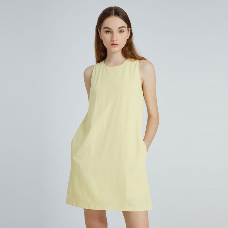 Odette Tencel™ Shift Dress In Lemon image