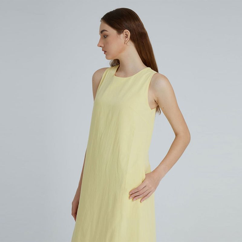 Odette Tencel™ Shift Dress In Lemon image