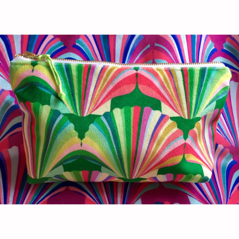 Luxury Rainbow Velvet Cosmetic Bag image