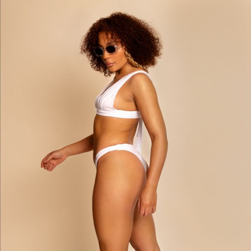 Bay White Two Piece Bikini Set image