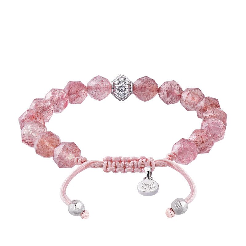 Cloudberry Strawberry Quartz Beaded Bracelet image