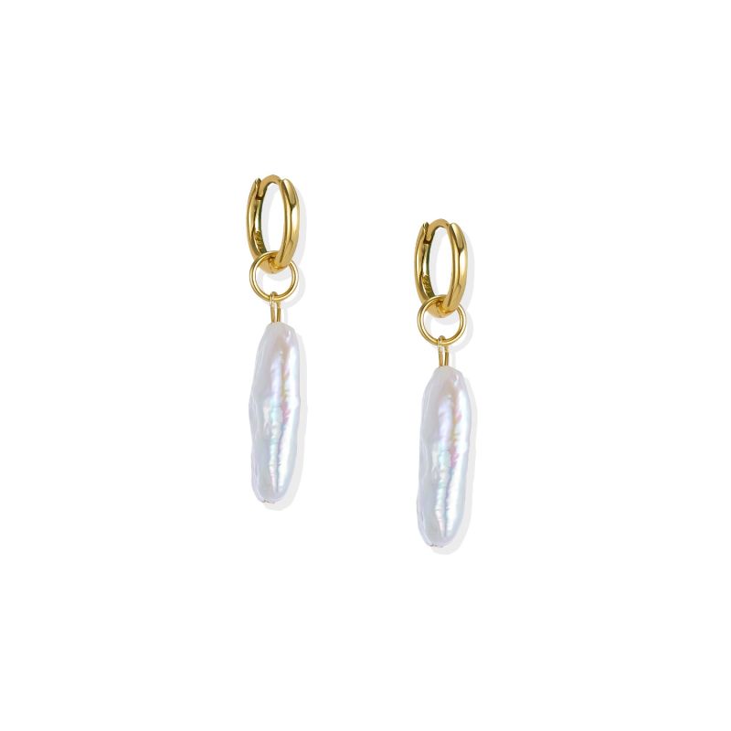 Beliz Pearl Earrings - 18K Gold Vermeil image
