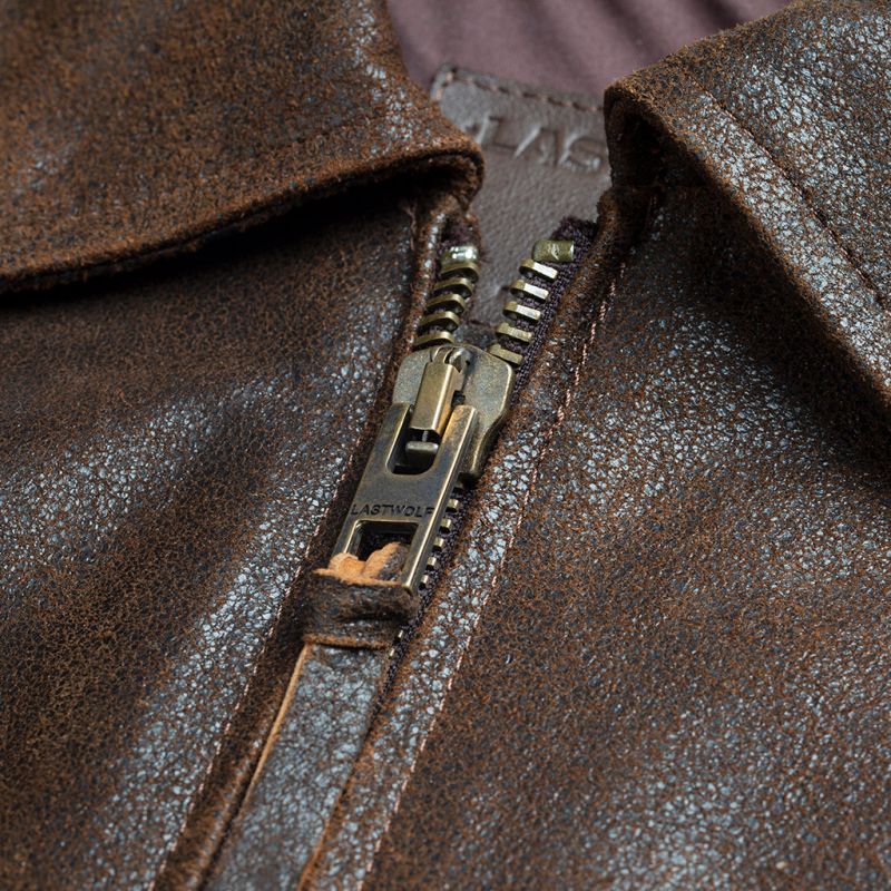 Rainier Moto Leather Jacket - Cracked Brown image