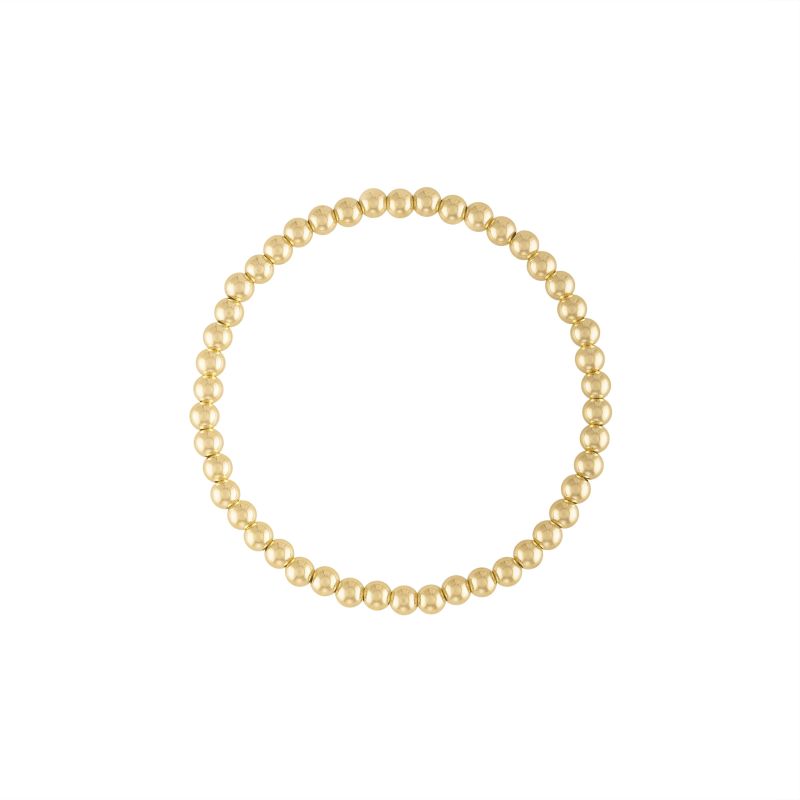 4MM Gold Bubble Bead Bracelet image