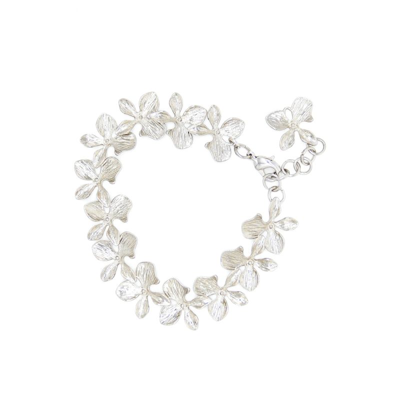 Silver Orchid Bracelet image