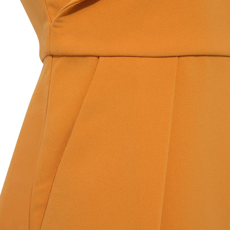 Peak Lapel Tailored Jumpsuit - Yellow & Orange image