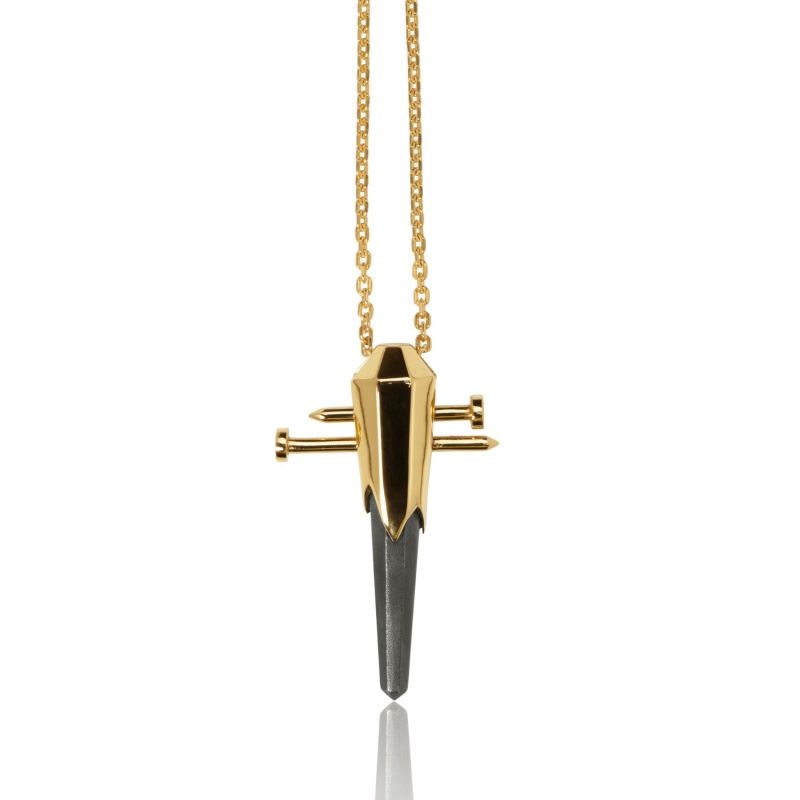 Stake Cross Pendant Gold image