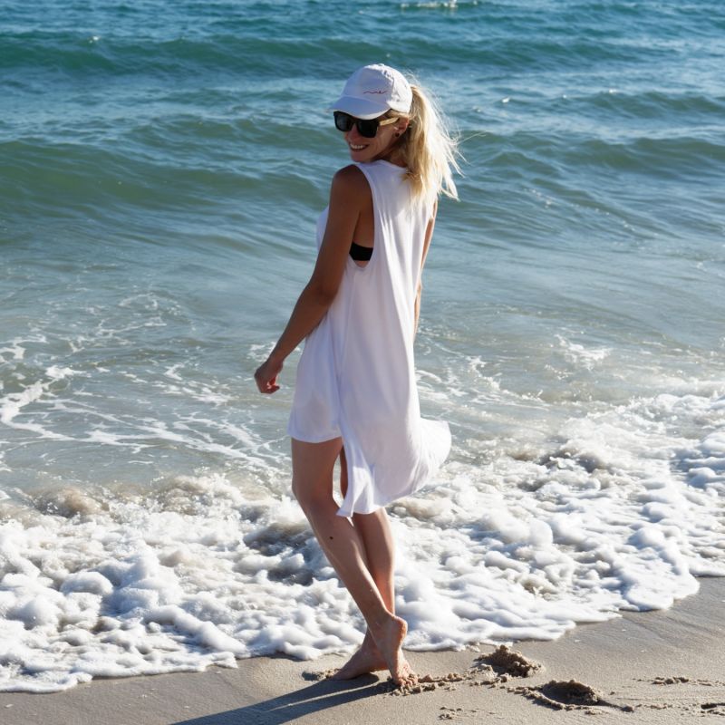 Bamboo Vest Tunic - White image