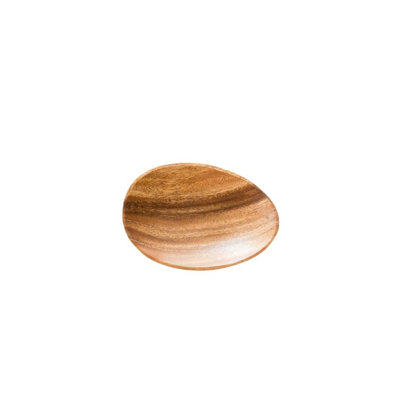 Set Of Two, Acacia Seven Inch Oval Wood Dish image