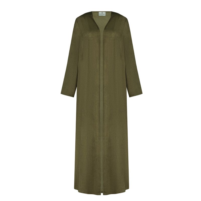 Olive Green Plain Kimono image