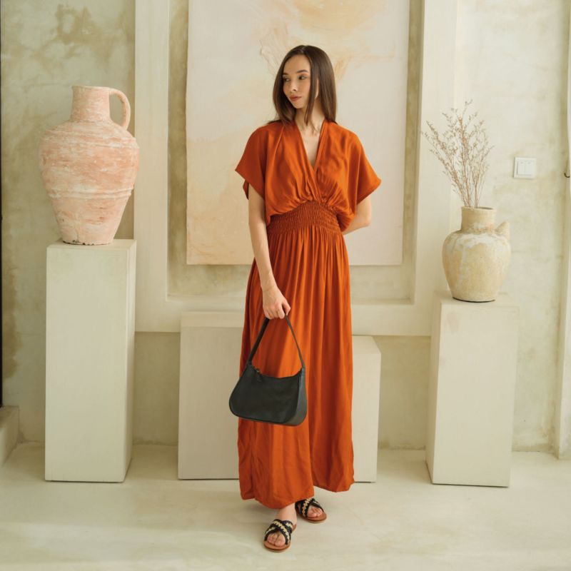 Olivia Maxi Dress In Terracotta image