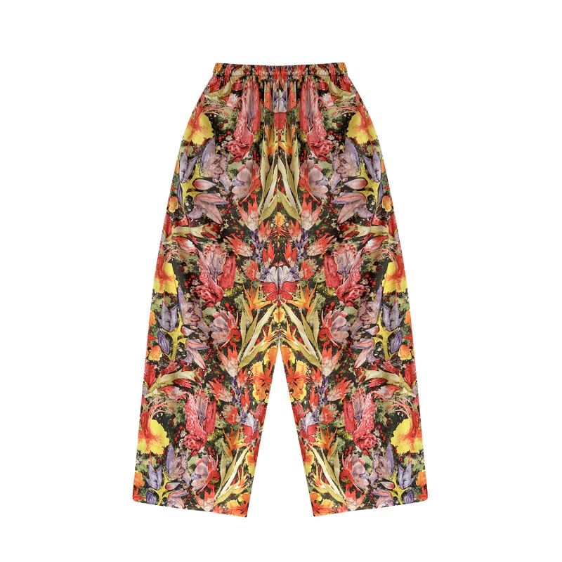 Olivia Red Floral Pants image