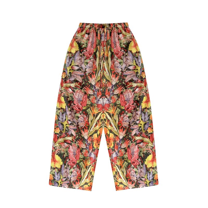 Olivia Red Floral Pants image