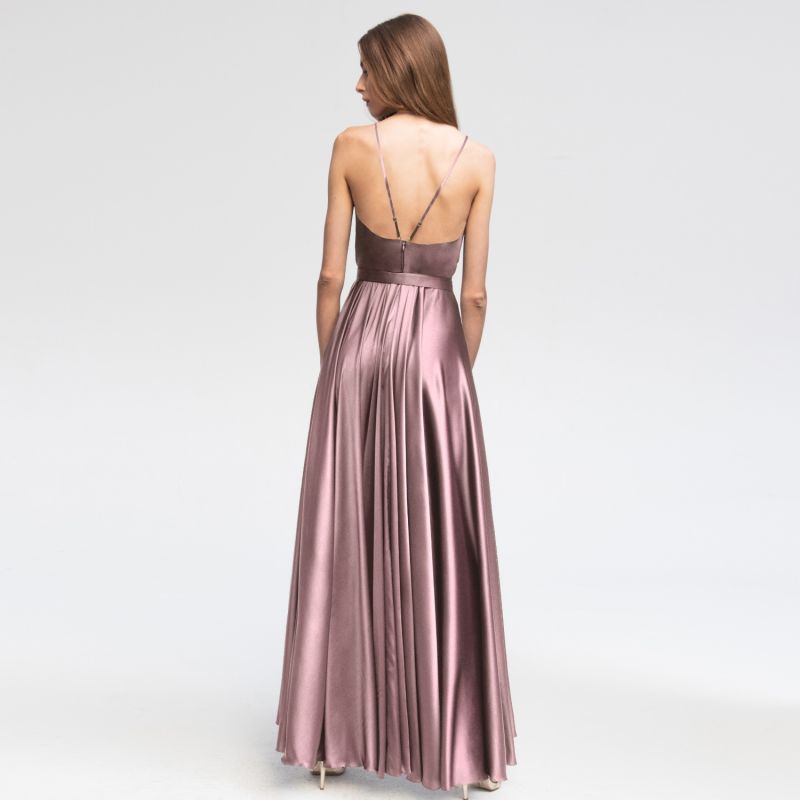 Satin Long Dress Lilla image