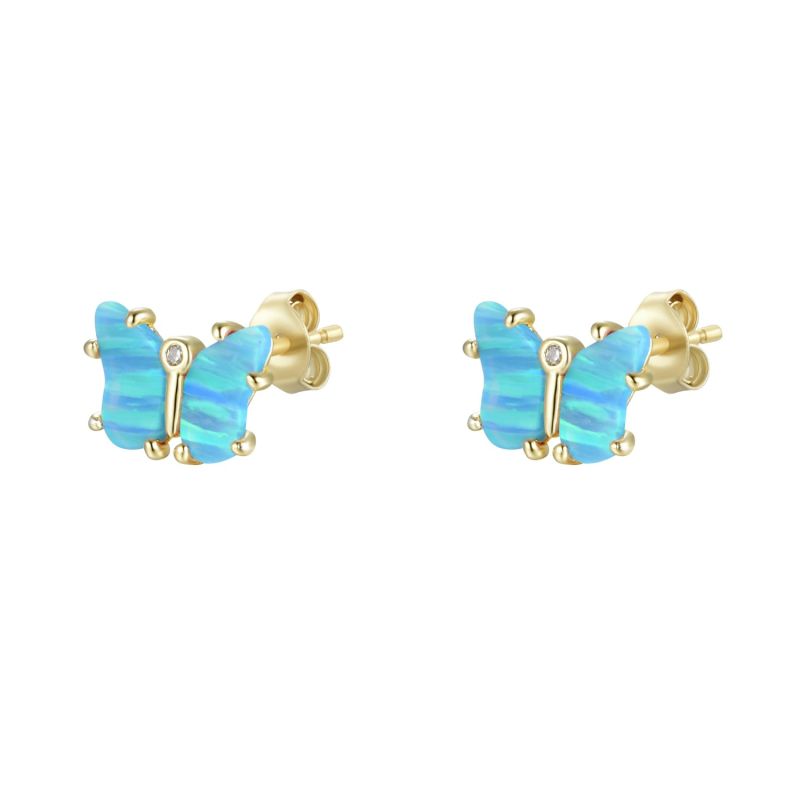 Opal Butterfly Stud Earrings image