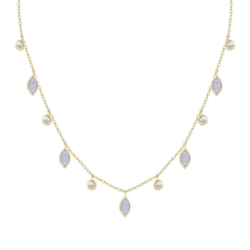 Opal Drops Of Spring Necklace - Lavender image