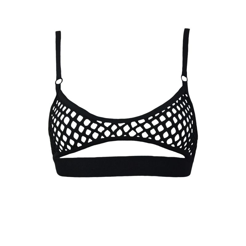 Open Front Fishnet Bralette