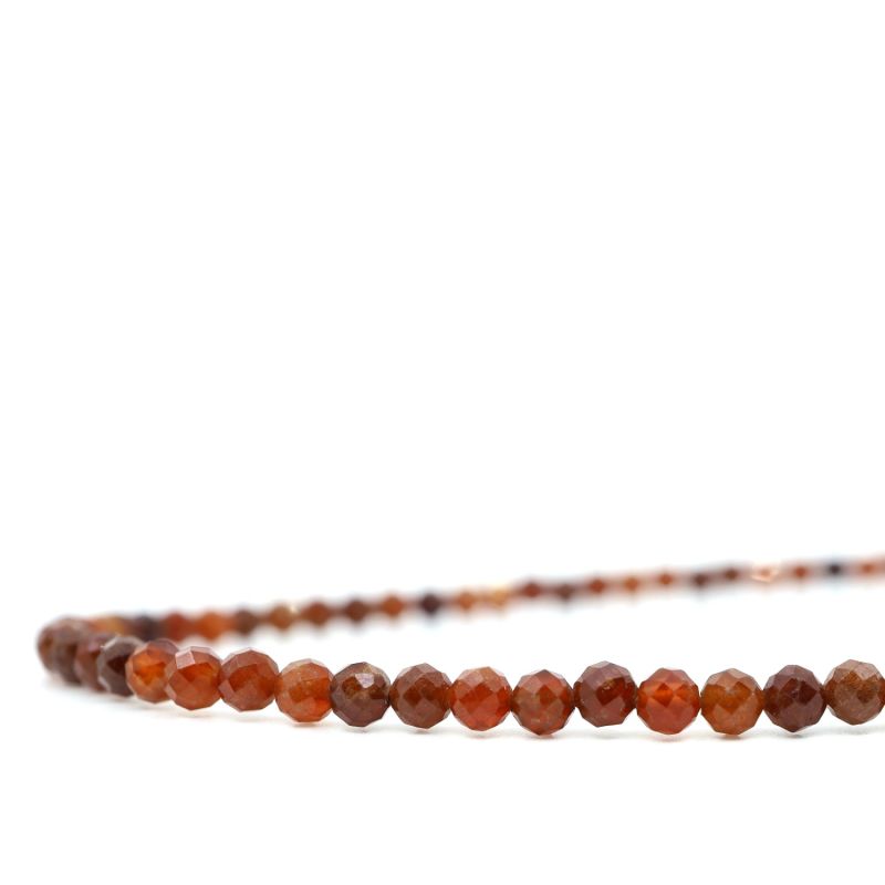 Orange Garnet Beaded Necklace image